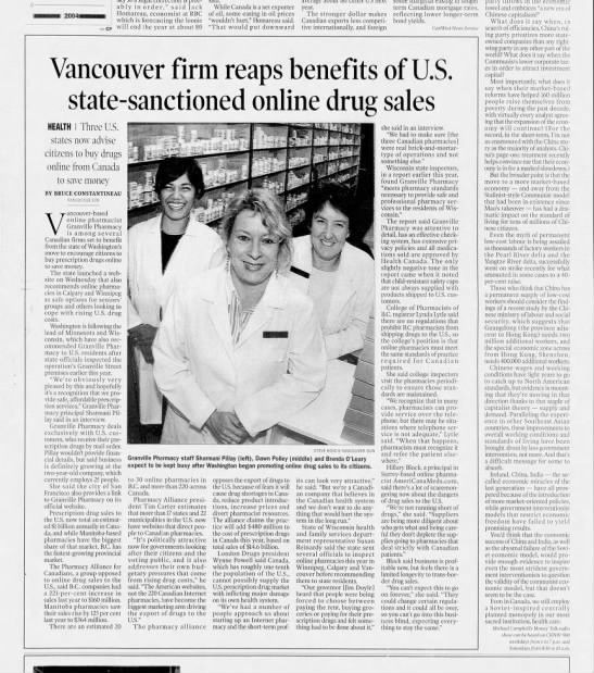Vancouver firm reaps benefits of U.S. state-sanctioned online drug sales